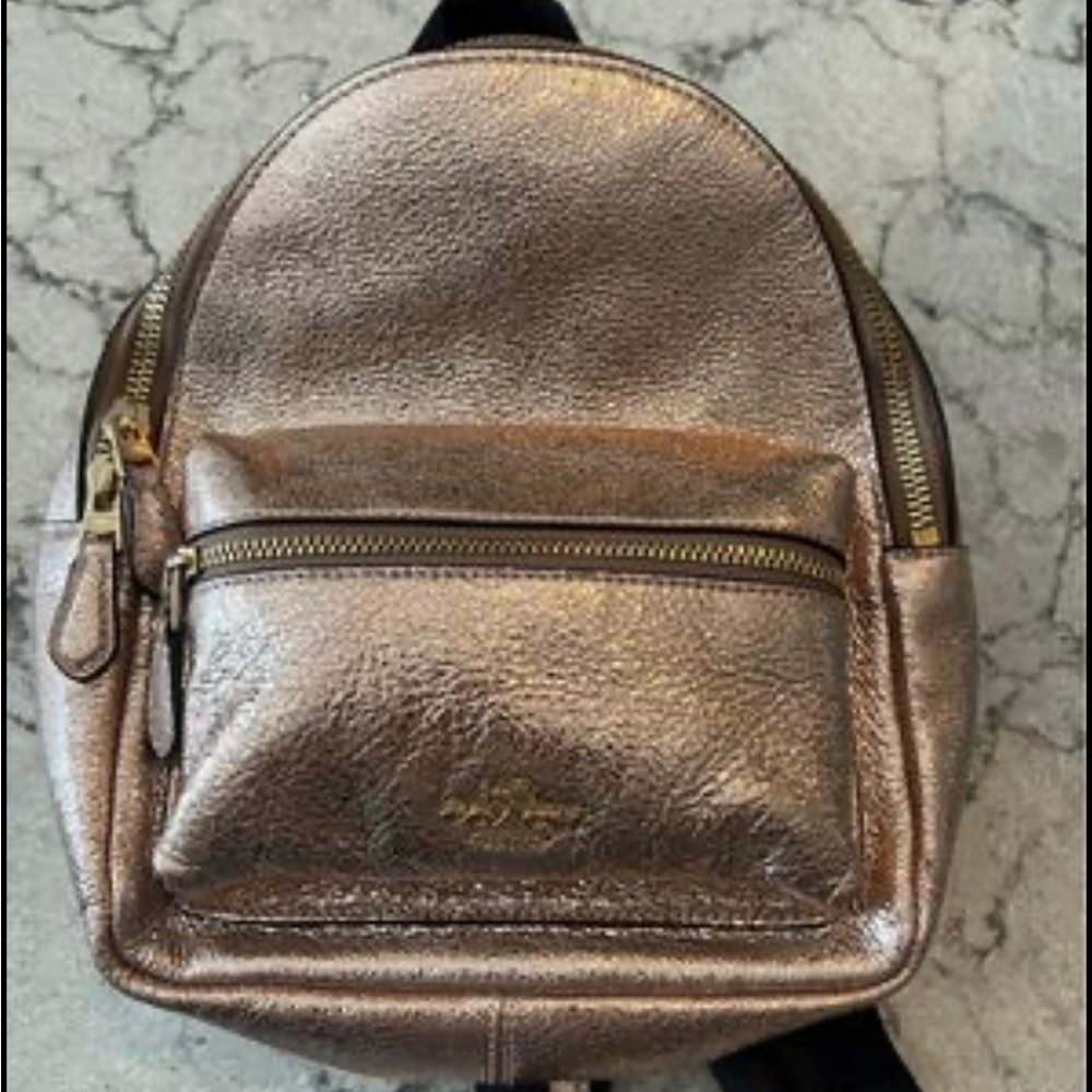Rose Gold Mini Coach Backpack